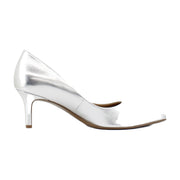 Silver Metallic Leather