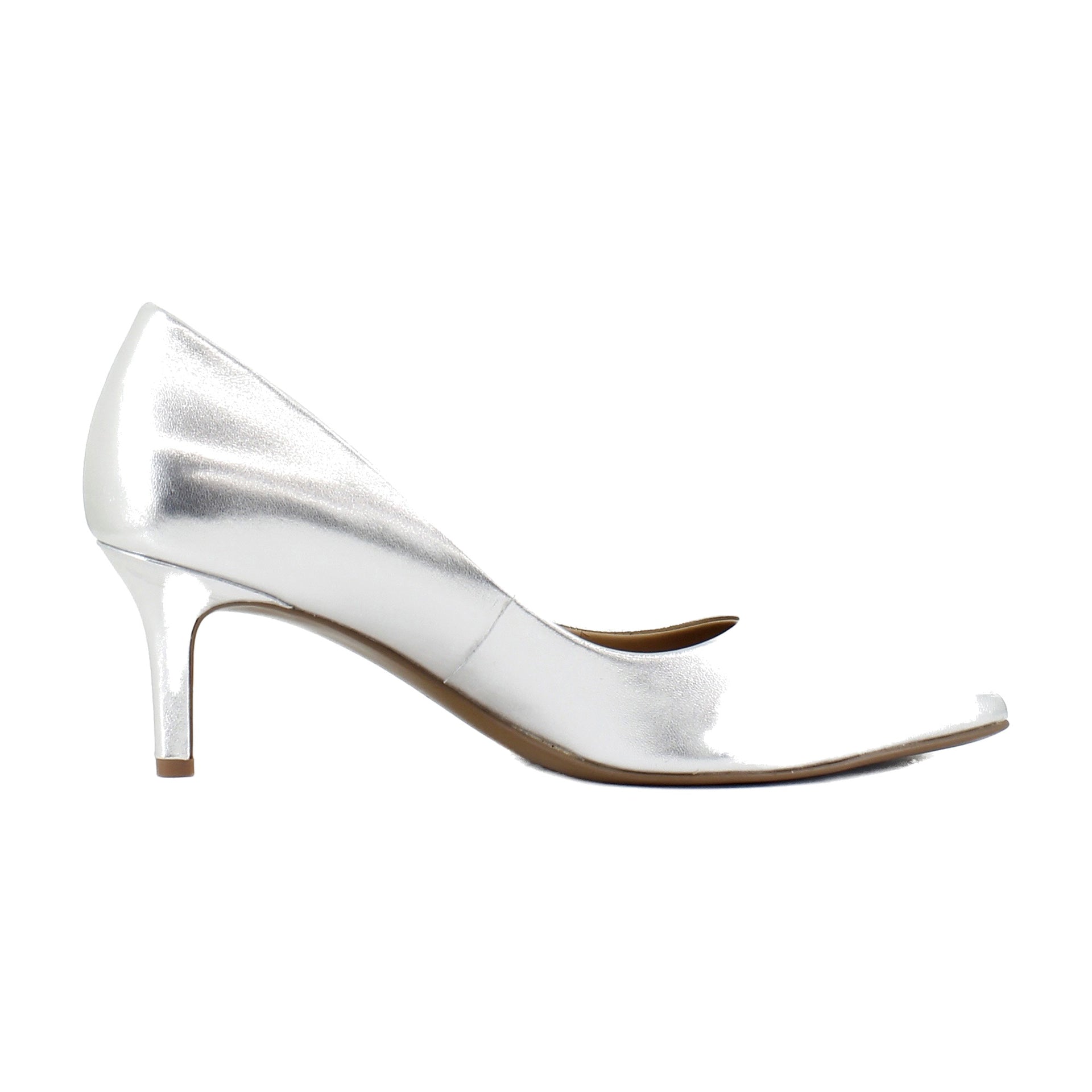 Silver Metallic Leather