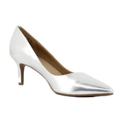 Silver Metallic Leather