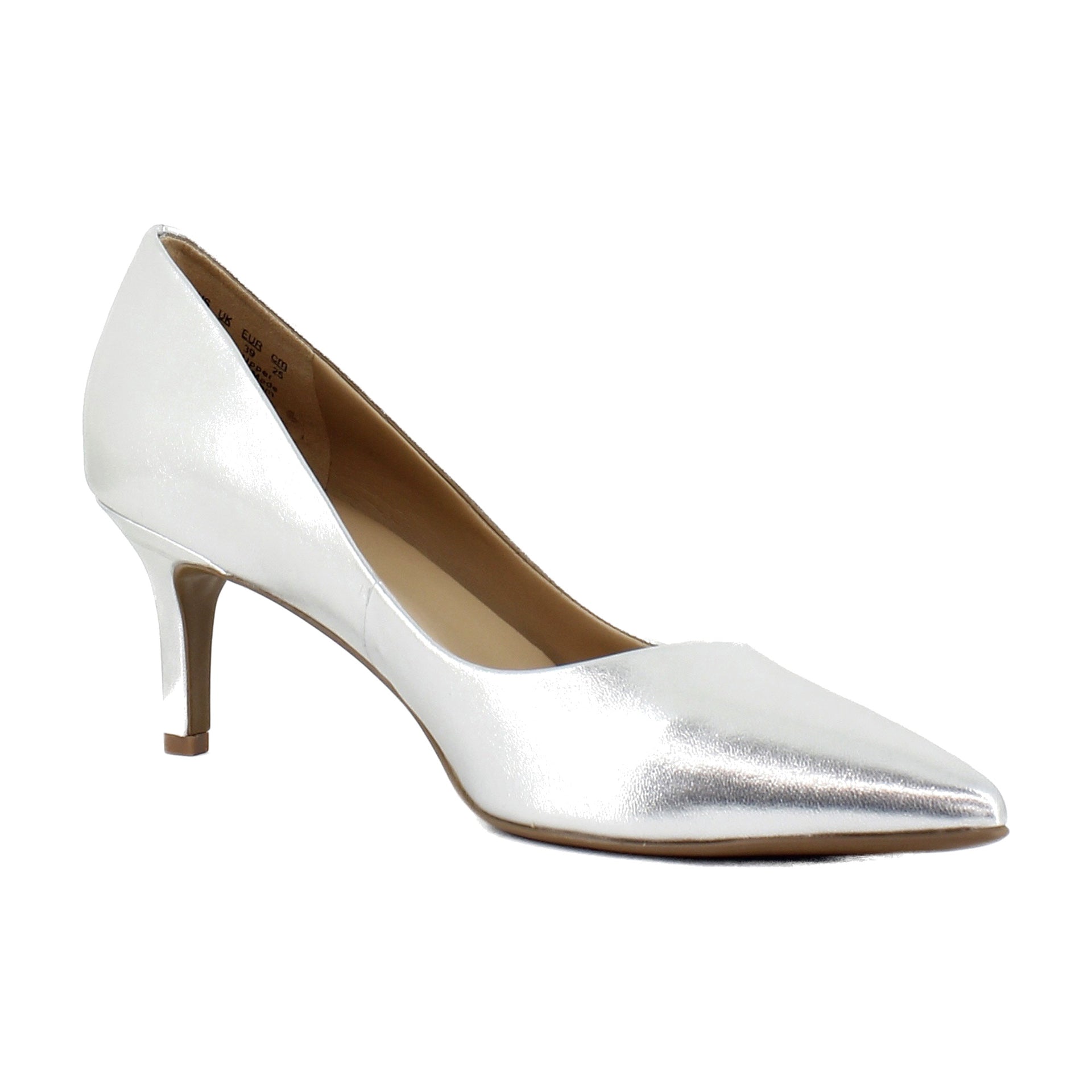 Silver Metallic Leather