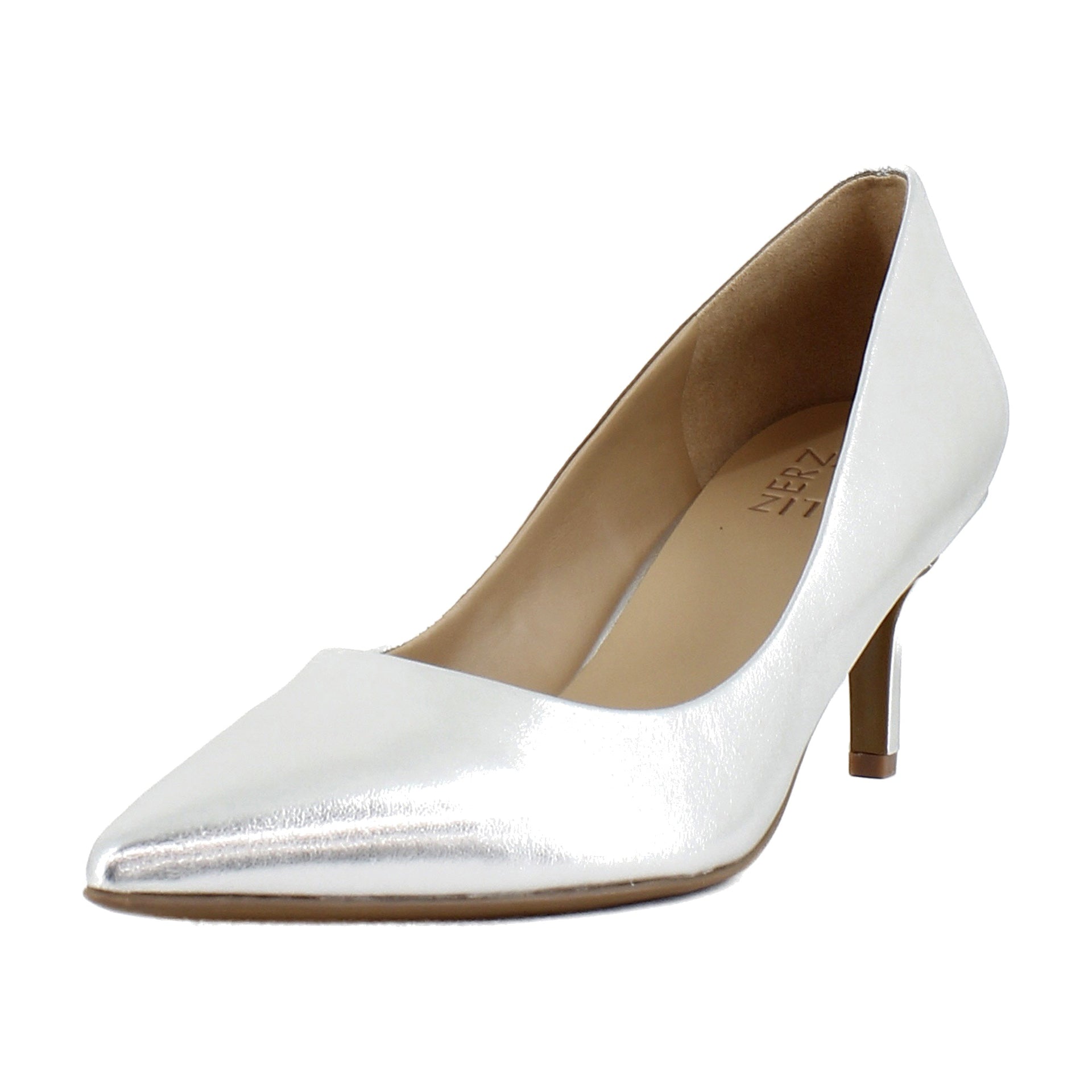 Silver Metallic Leather