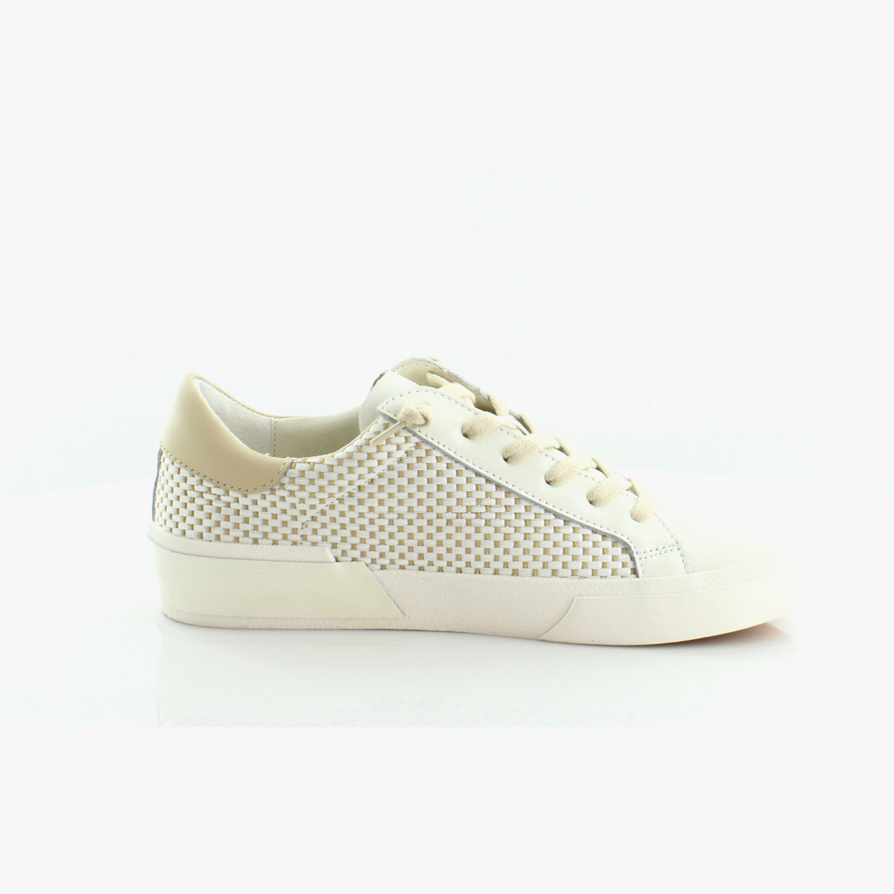 White Perforated Leather