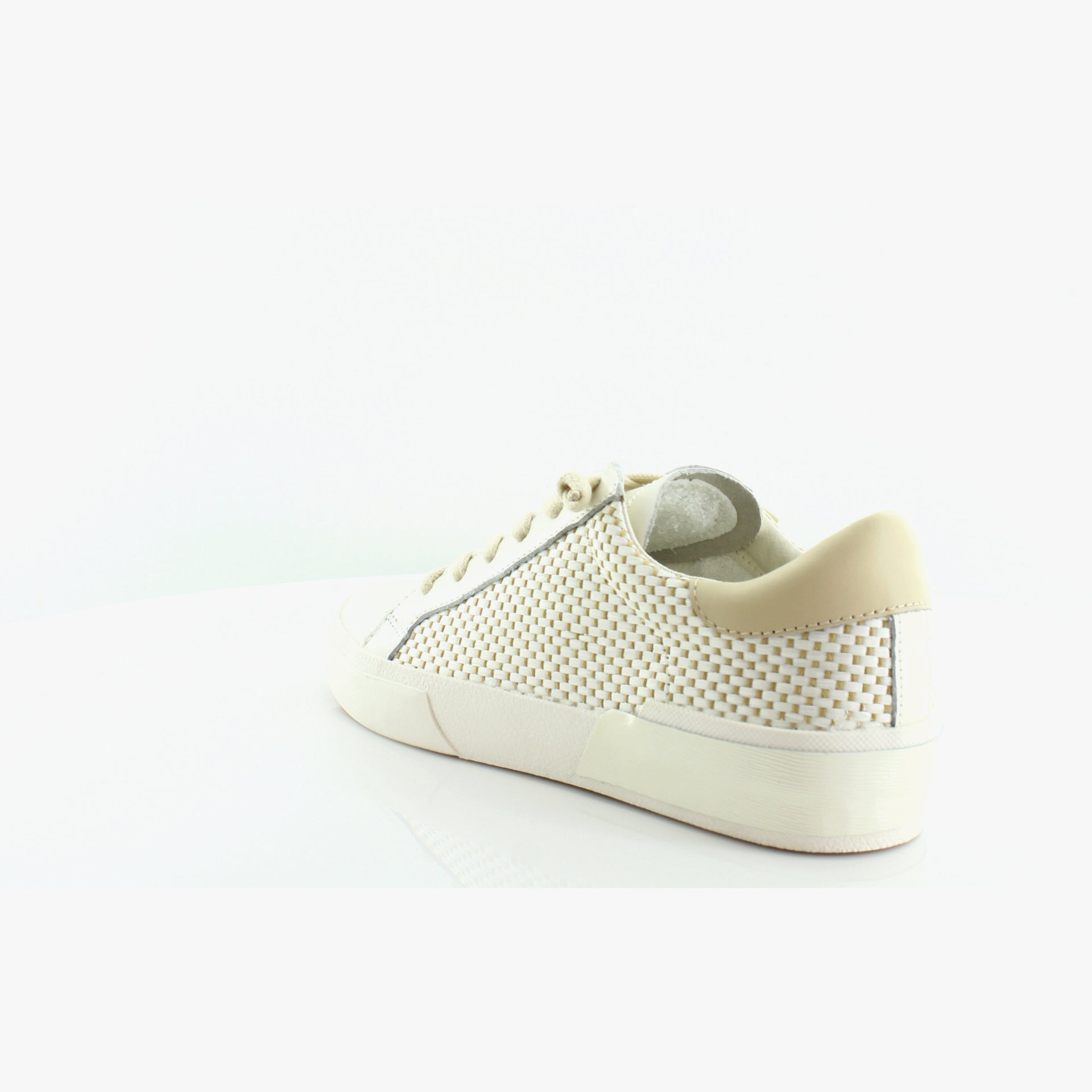 White Perforated Leather