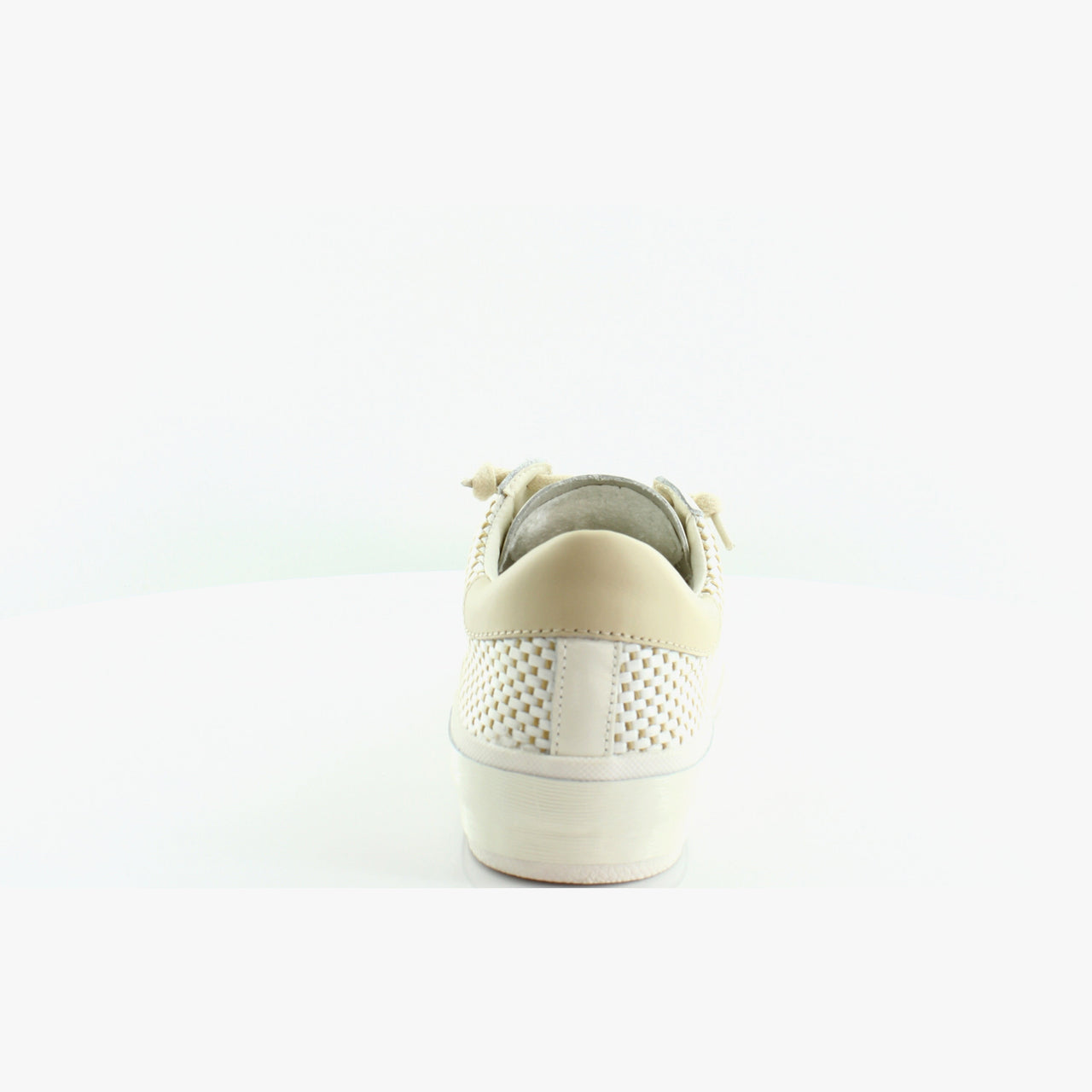 White Perforated Leather