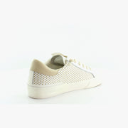 White Perforated Leather