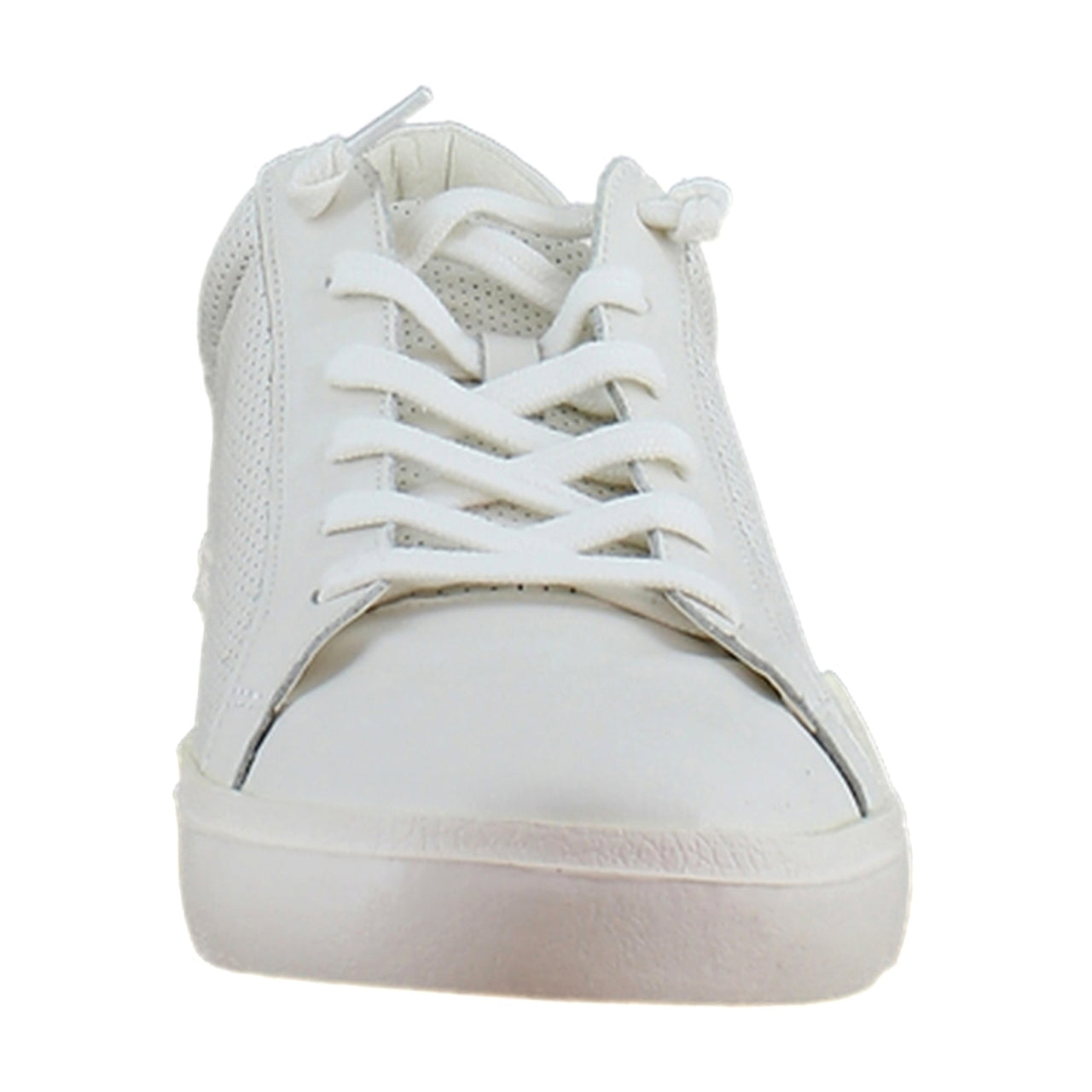 White Perforated Leather