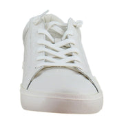 White Perforated Leather