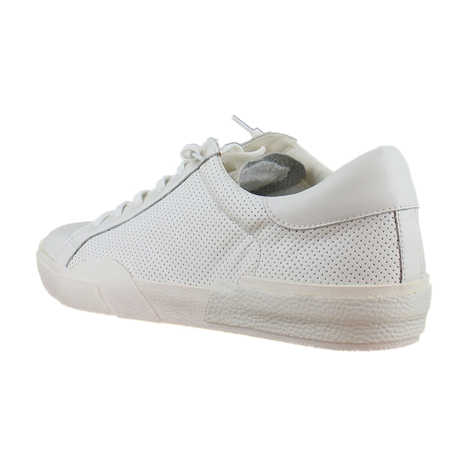 White Perforated Leather
