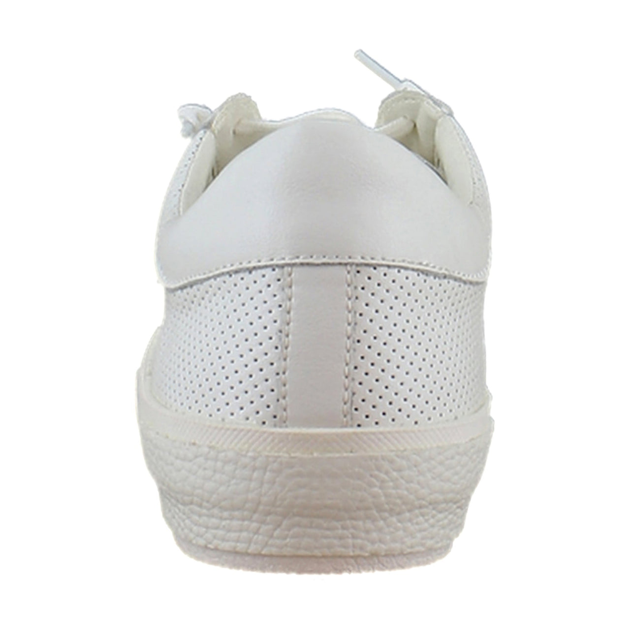 White Perforated Leather