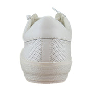 White Perforated Leather
