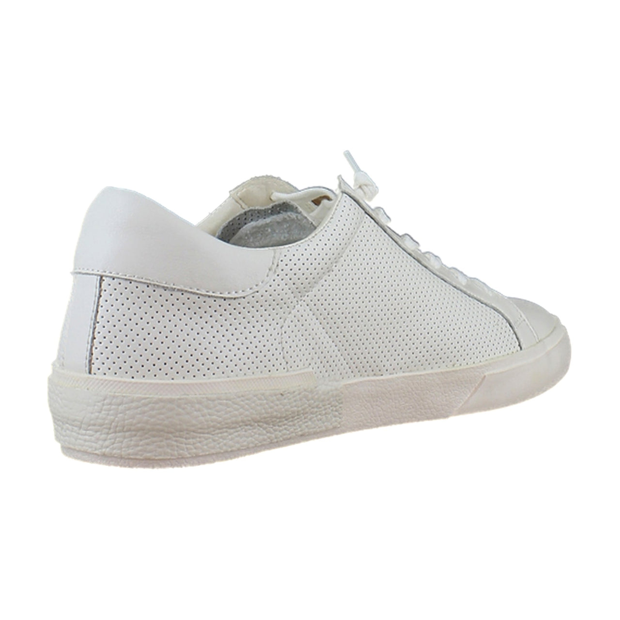 White Perforated Leather