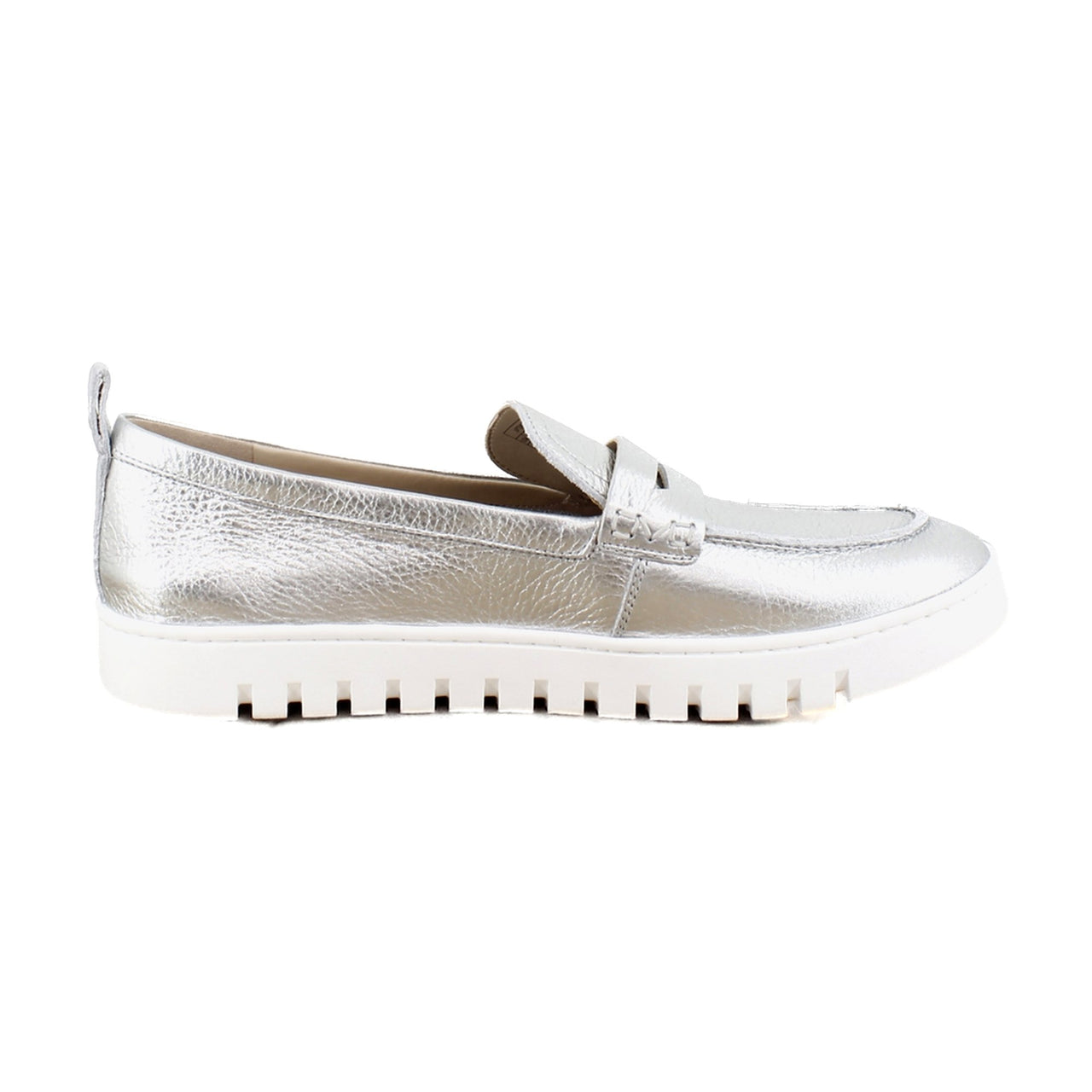 Silver Metallic Leather