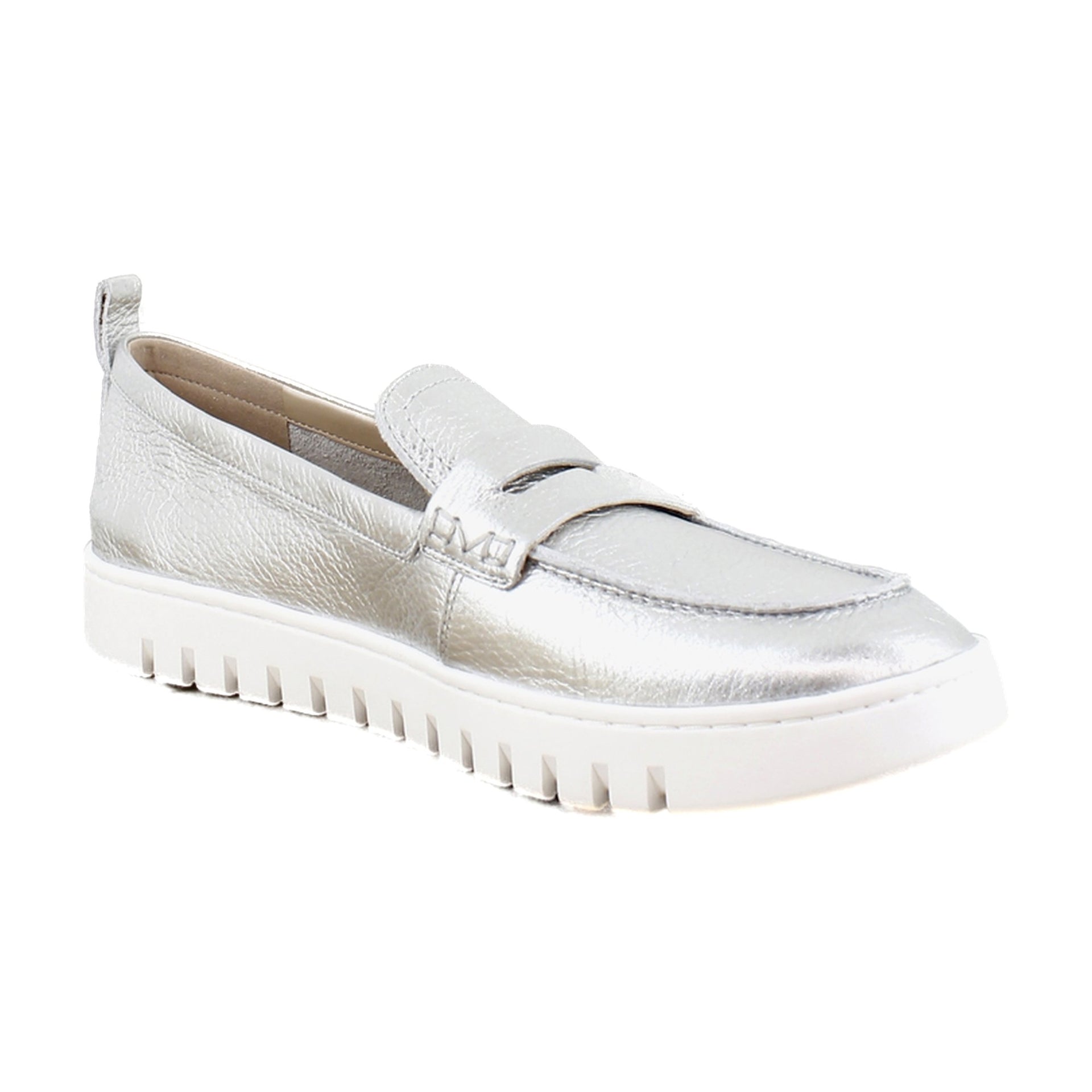 Silver Metallic Leather