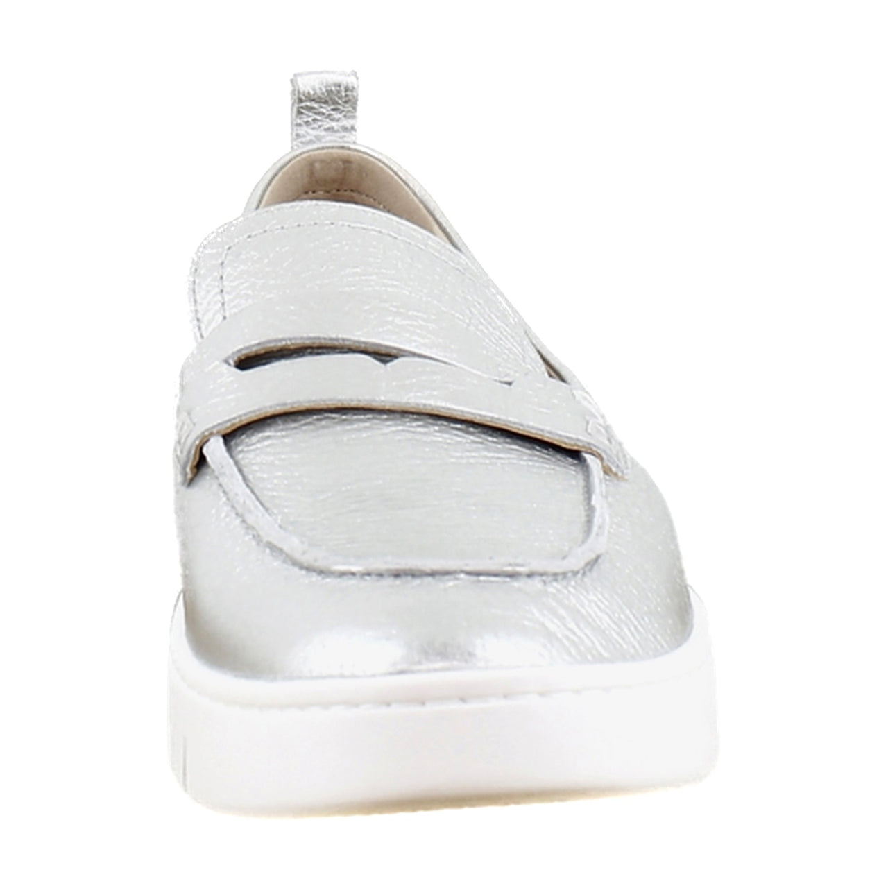 Silver Metallic Leather