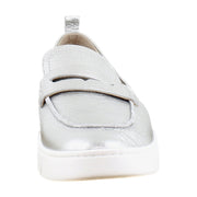 Silver Metallic Leather