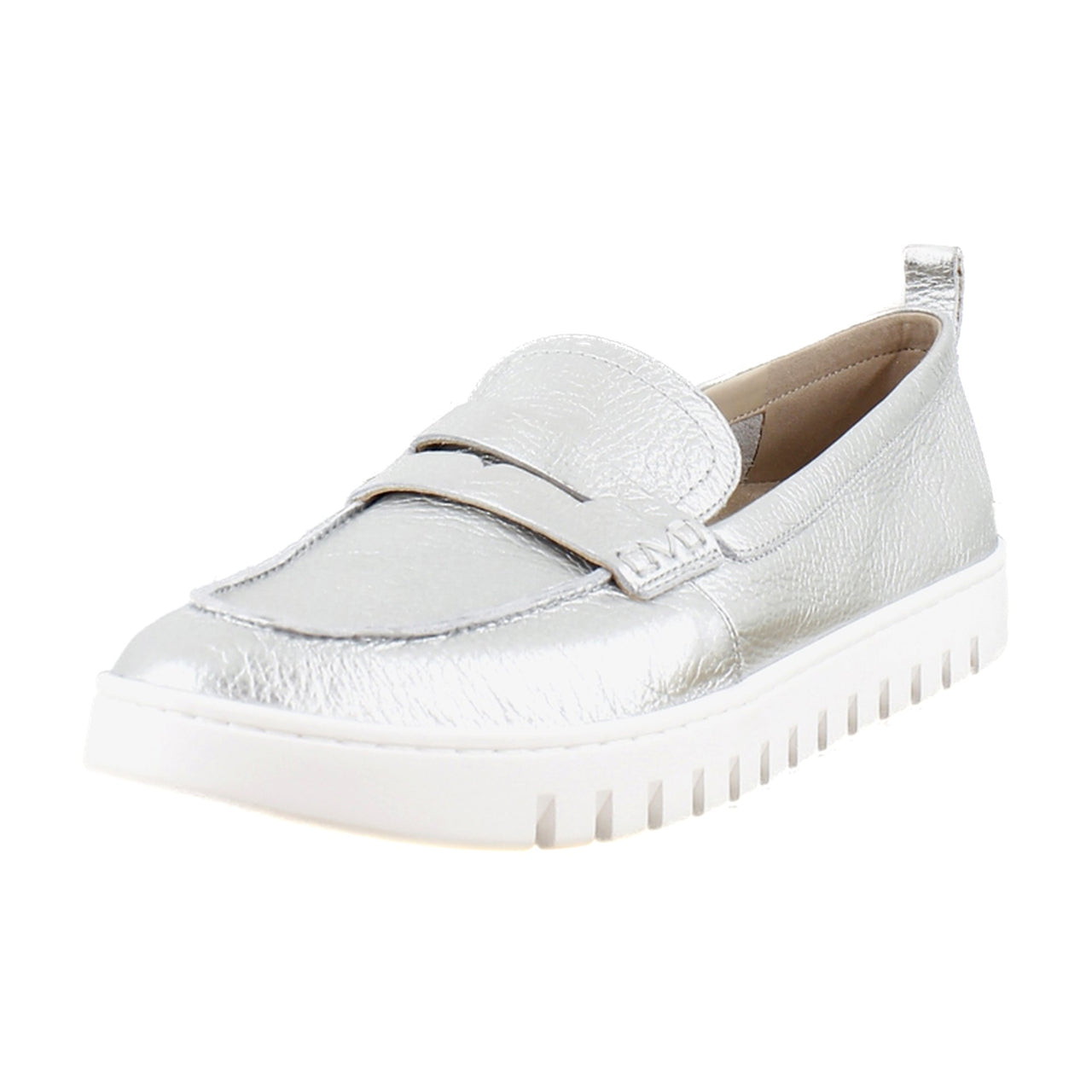 Silver Metallic Leather