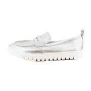 Silver Metallic Leather