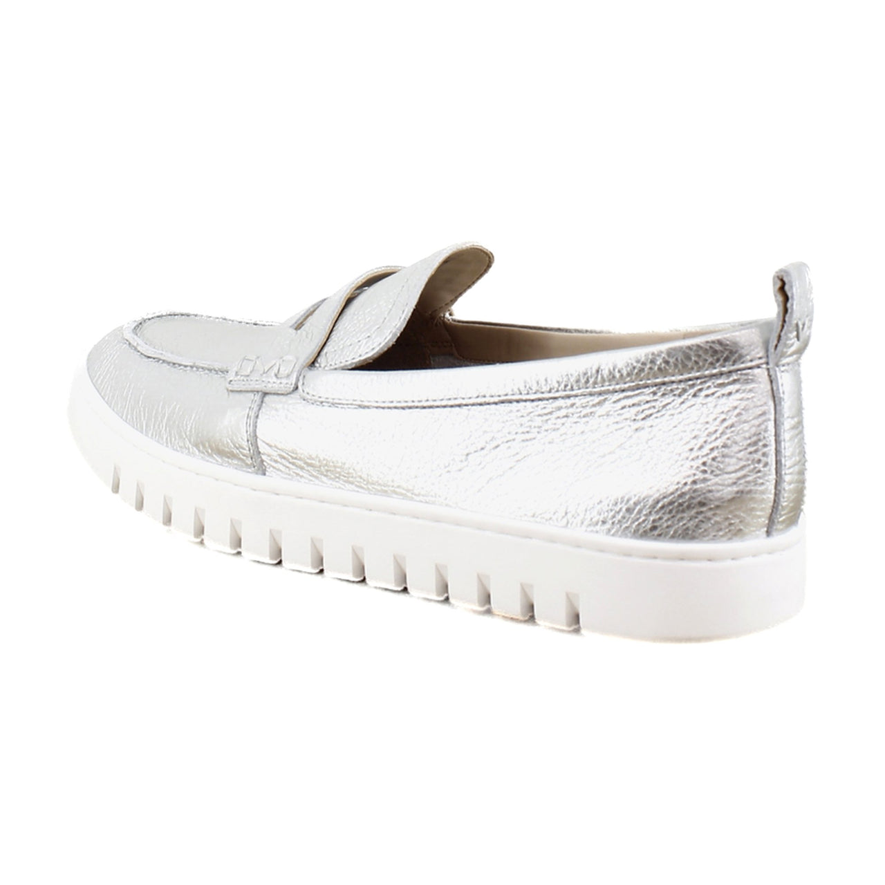 Silver Metallic Leather