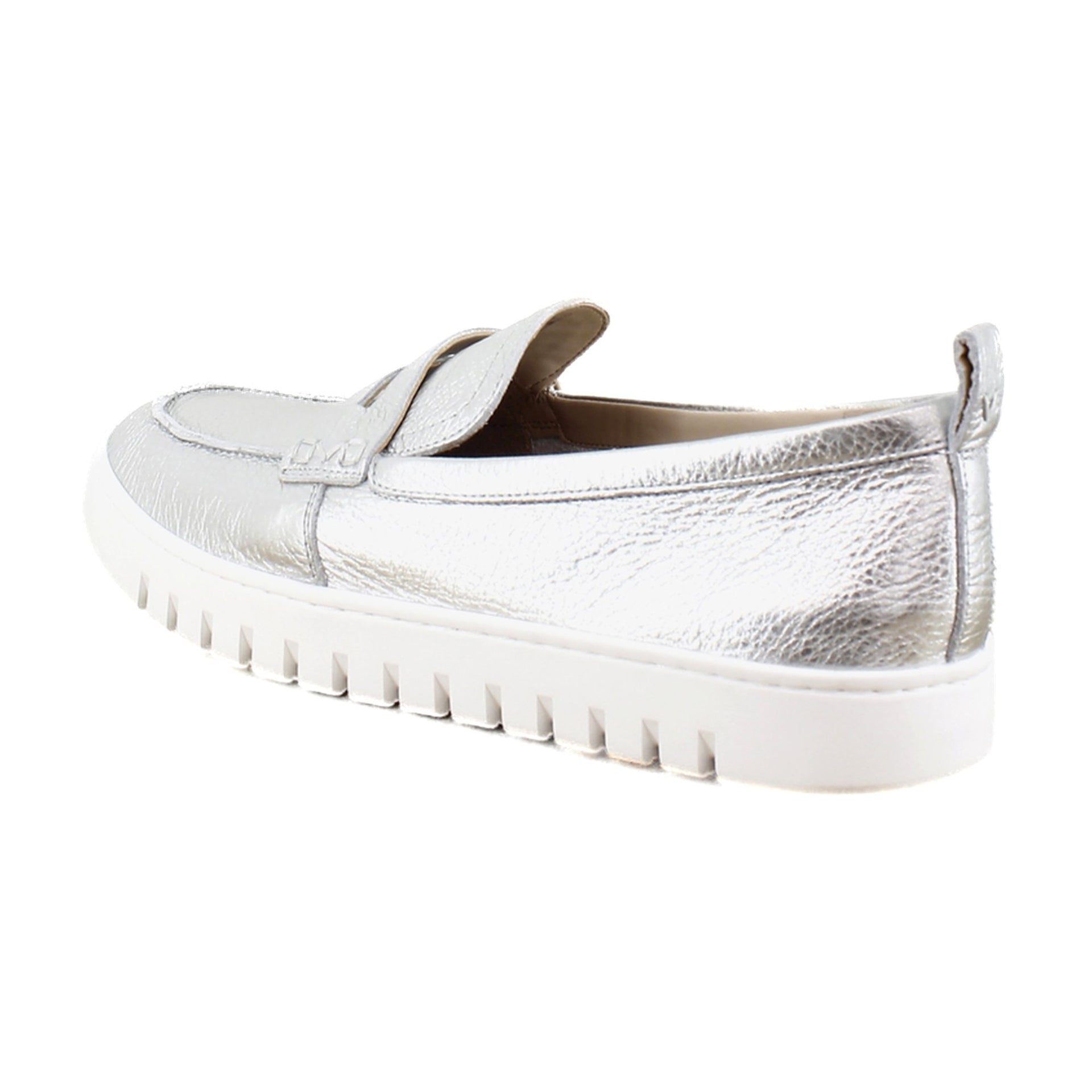 Silver Metallic Leather