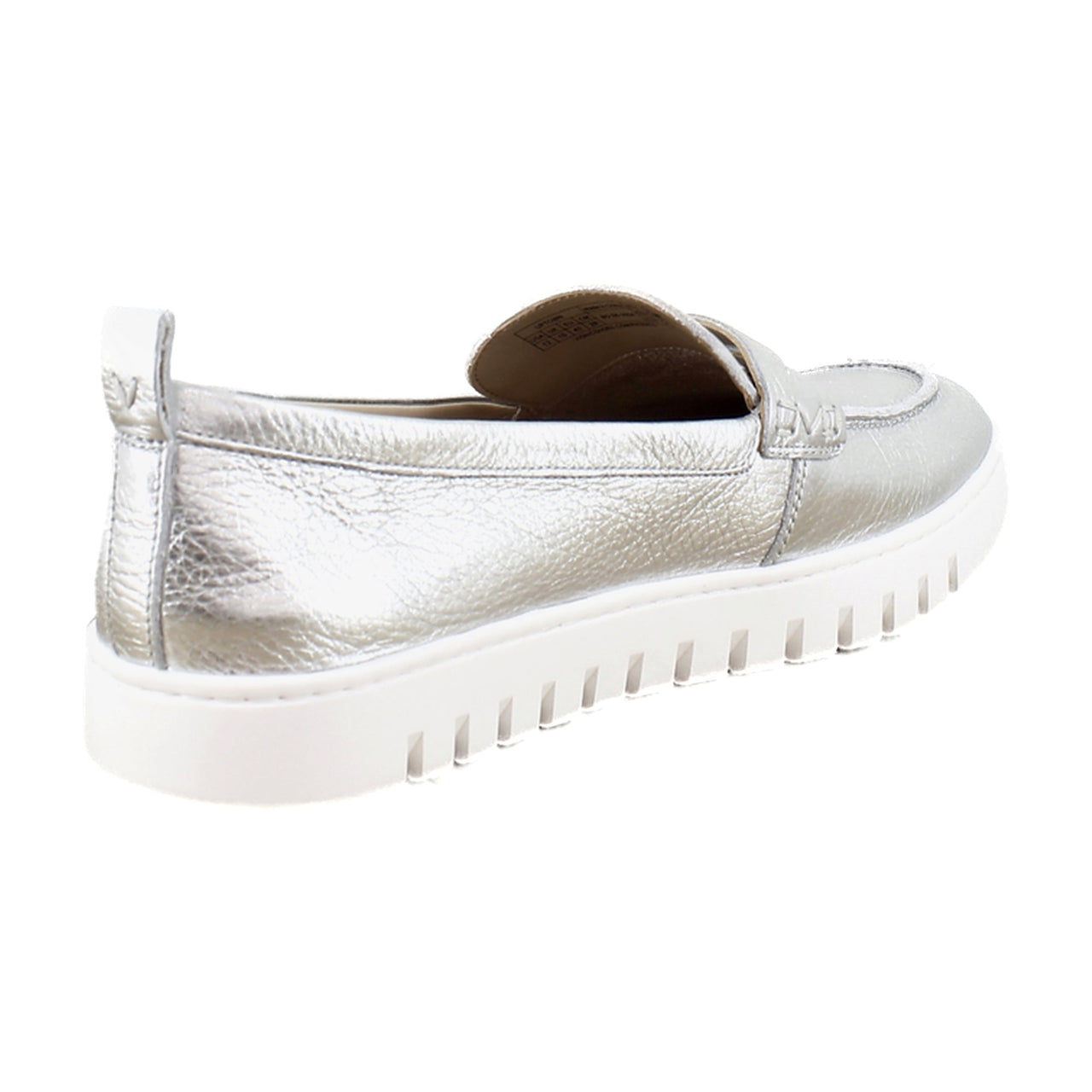 Silver Metallic Leather