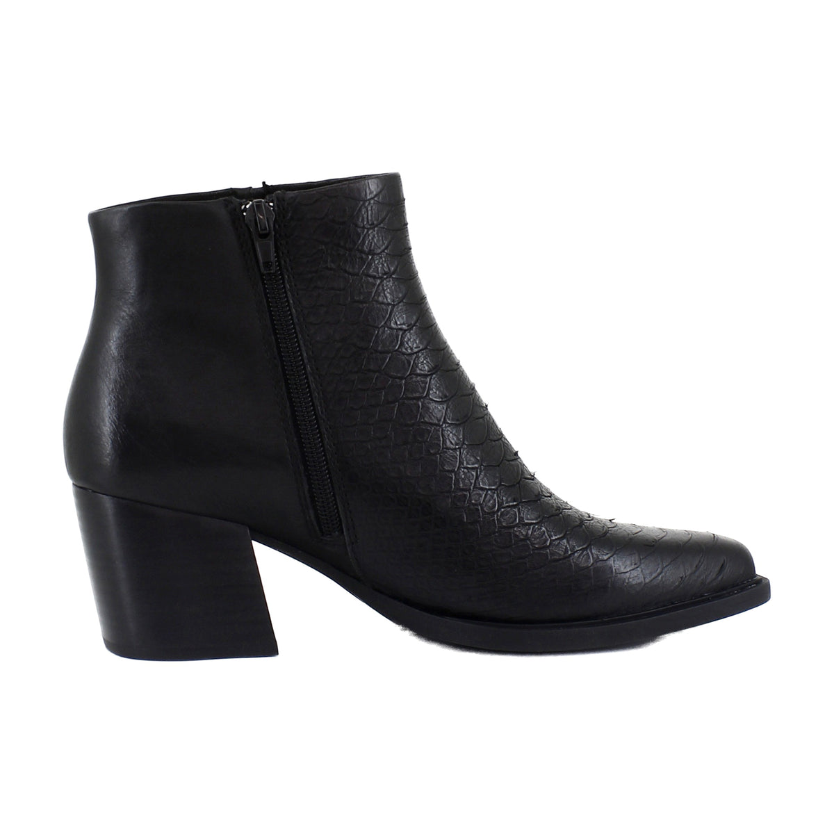 Black Snake Print Croco