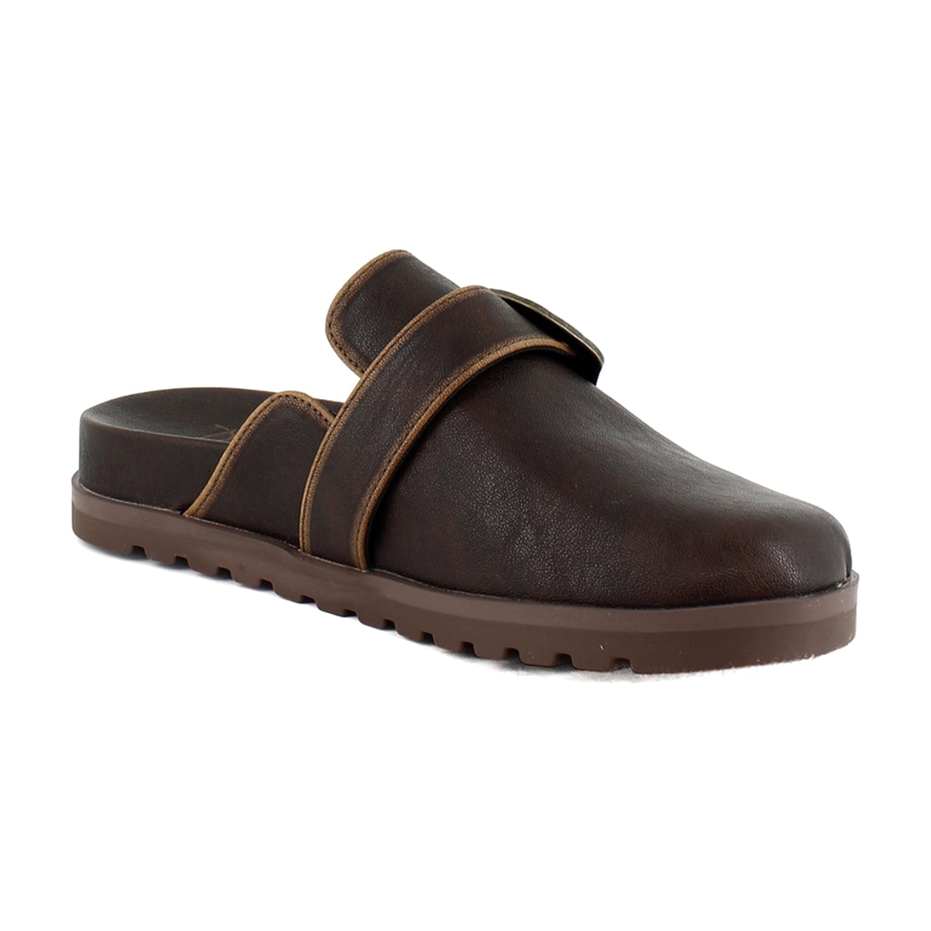 Brown Distressed Faux Leather