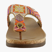 Beaded Tan/Orange