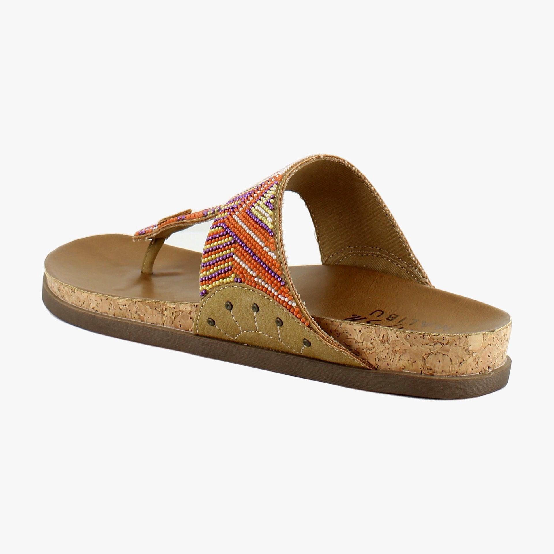 Beaded Tan/Orange