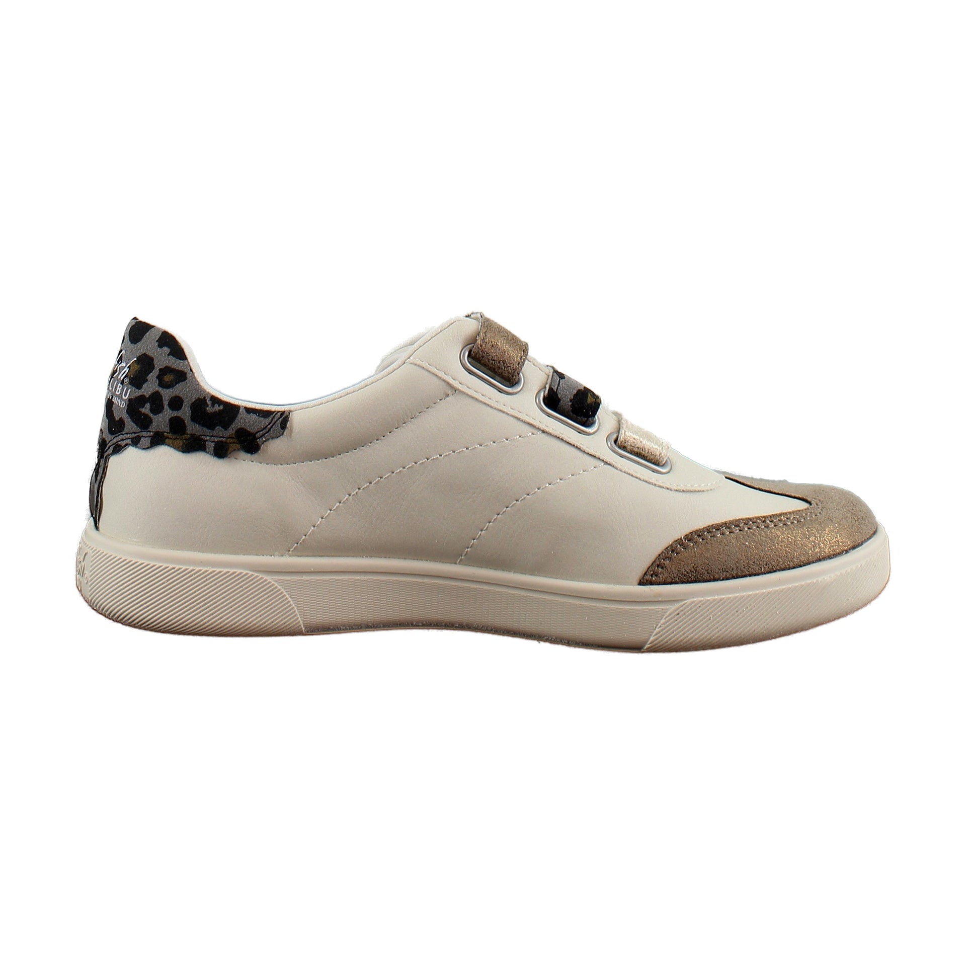 White/Bronze Faux Leather