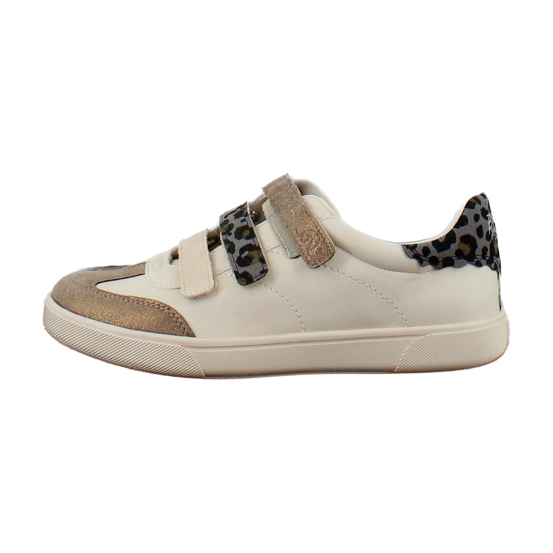 White/Bronze Faux Leather