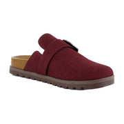 Burgundy Faux Suede