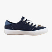 Navy Floral Canvas