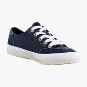 Navy Floral Canvas