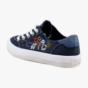 Navy Floral Canvas