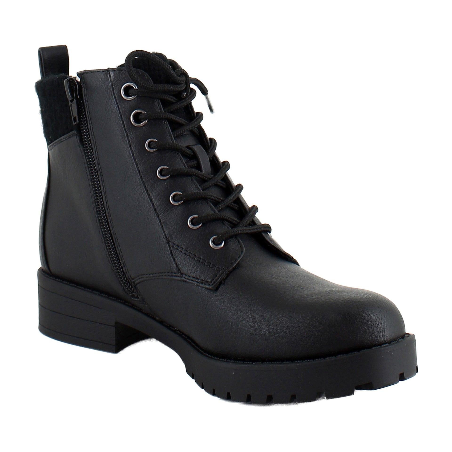 Black Faux Leather