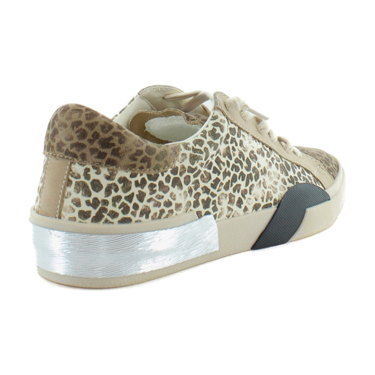 Tan/Black Dusted Leopard Suede