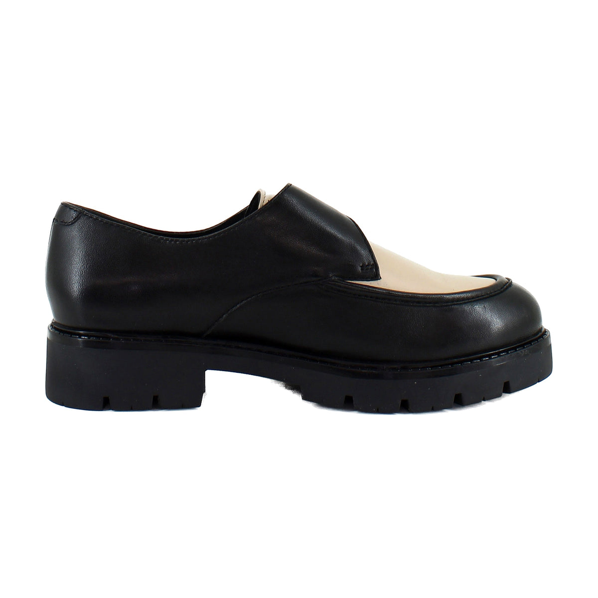 Black/White Two Tone Leather