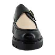 Black/White Two Tone Leather