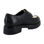 Black/White Two Tone Leather