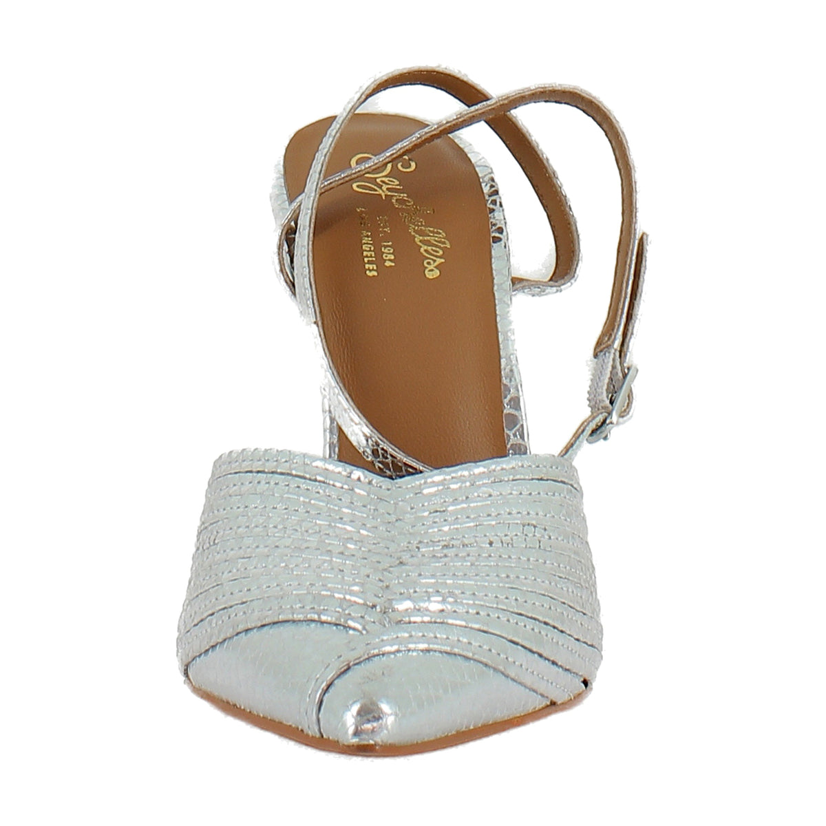 Silver Metallic Leather
