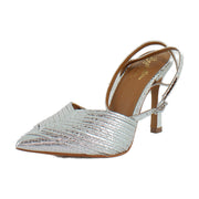 Silver Metallic Leather