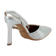 Silver Metallic Leather