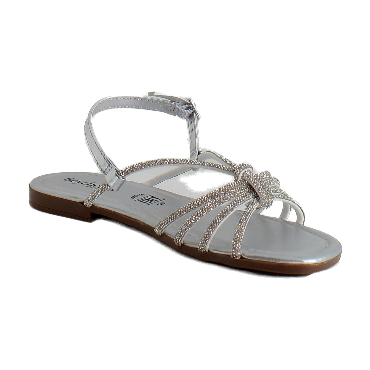 Silver Metallic Leather