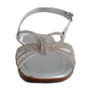 Silver Metallic Leather