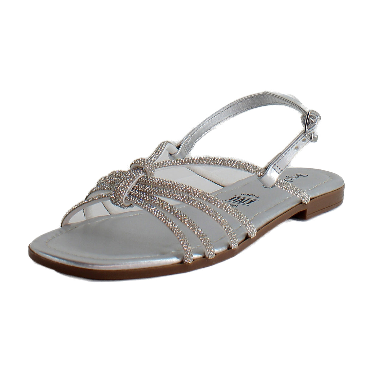Silver Metallic Leather