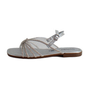 Silver Metallic Leather