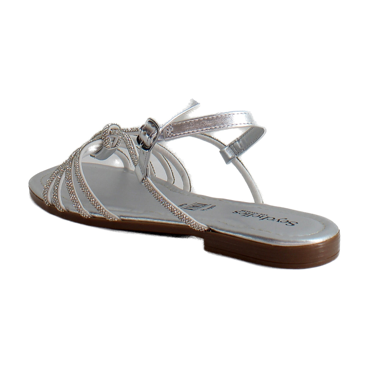 Silver Metallic Leather