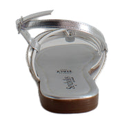 Silver Metallic Leather