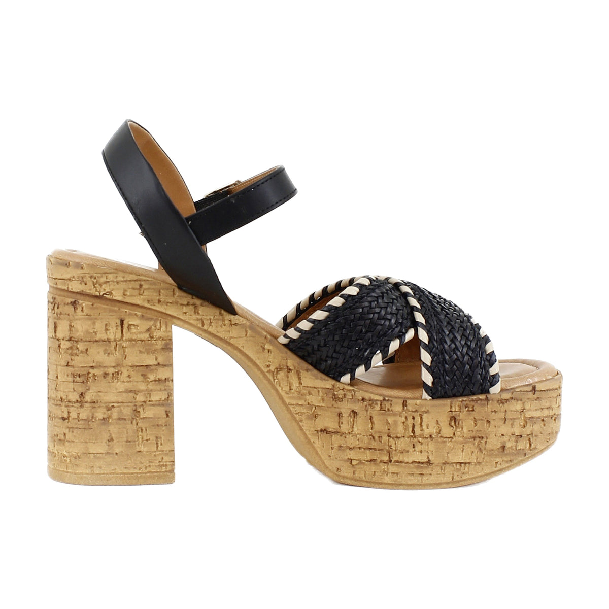 Black/Natural Raffia