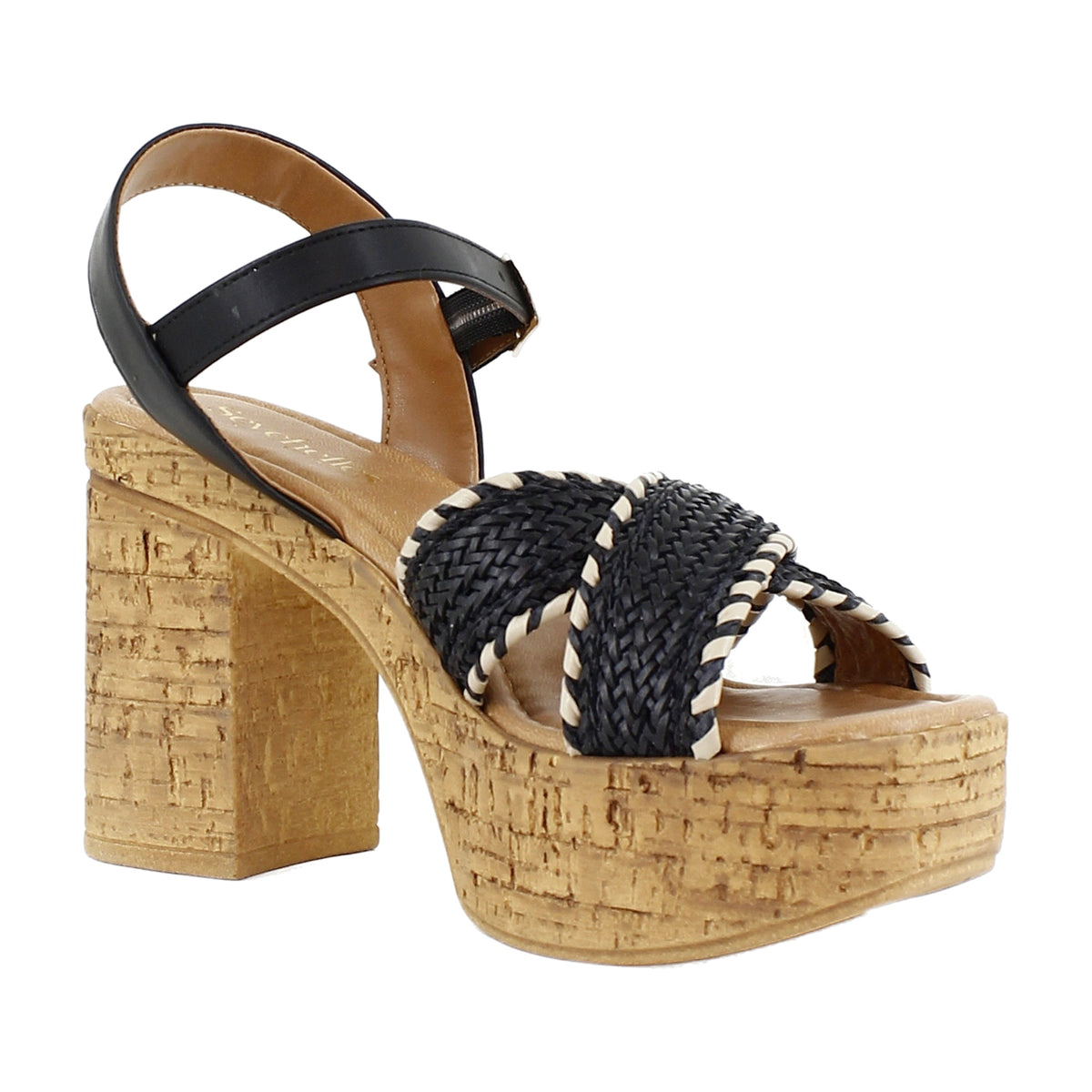 Black/Natural Raffia